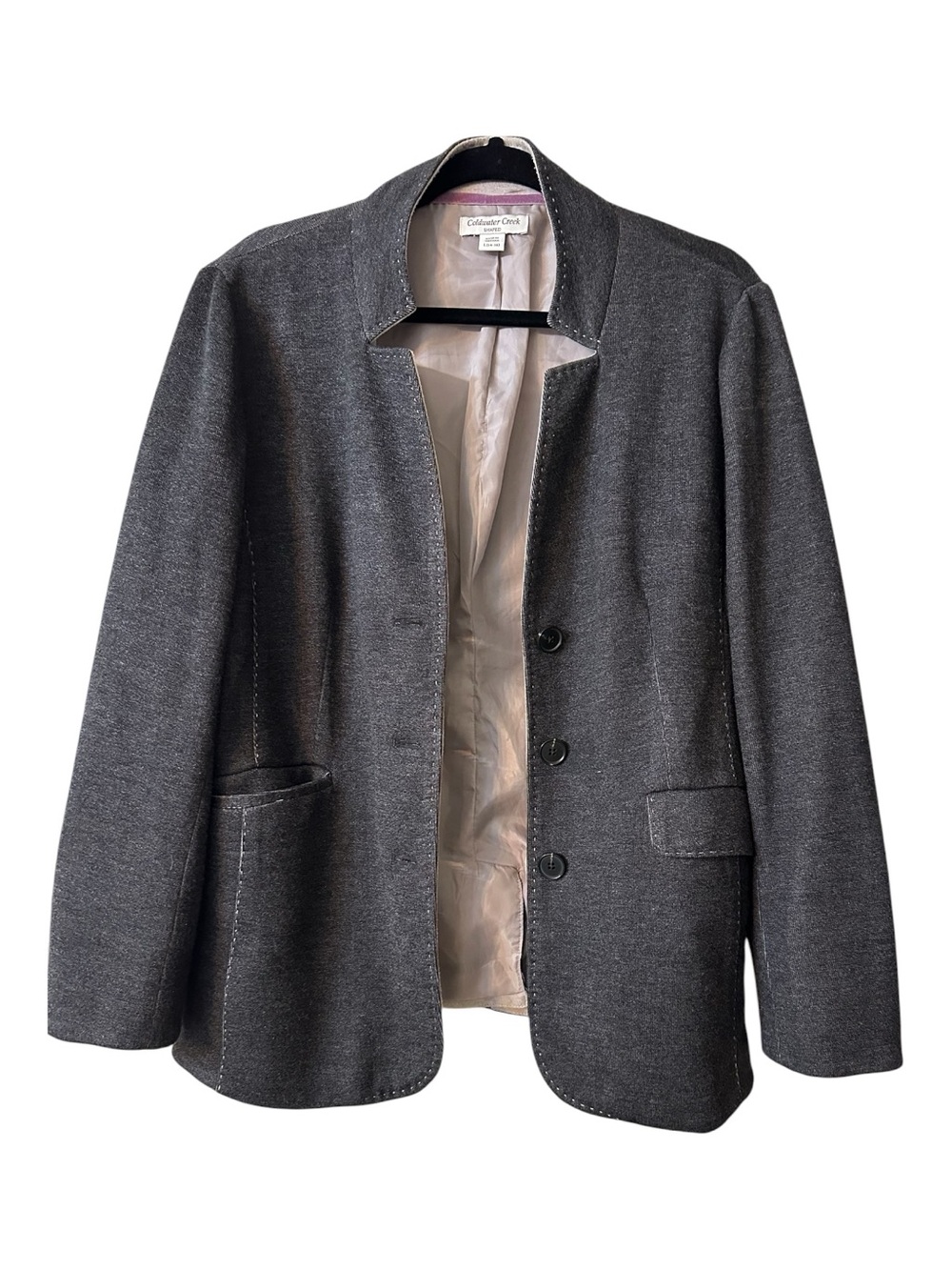 Coldwater Creek Gray Lined 3 button Blazer or Jacket